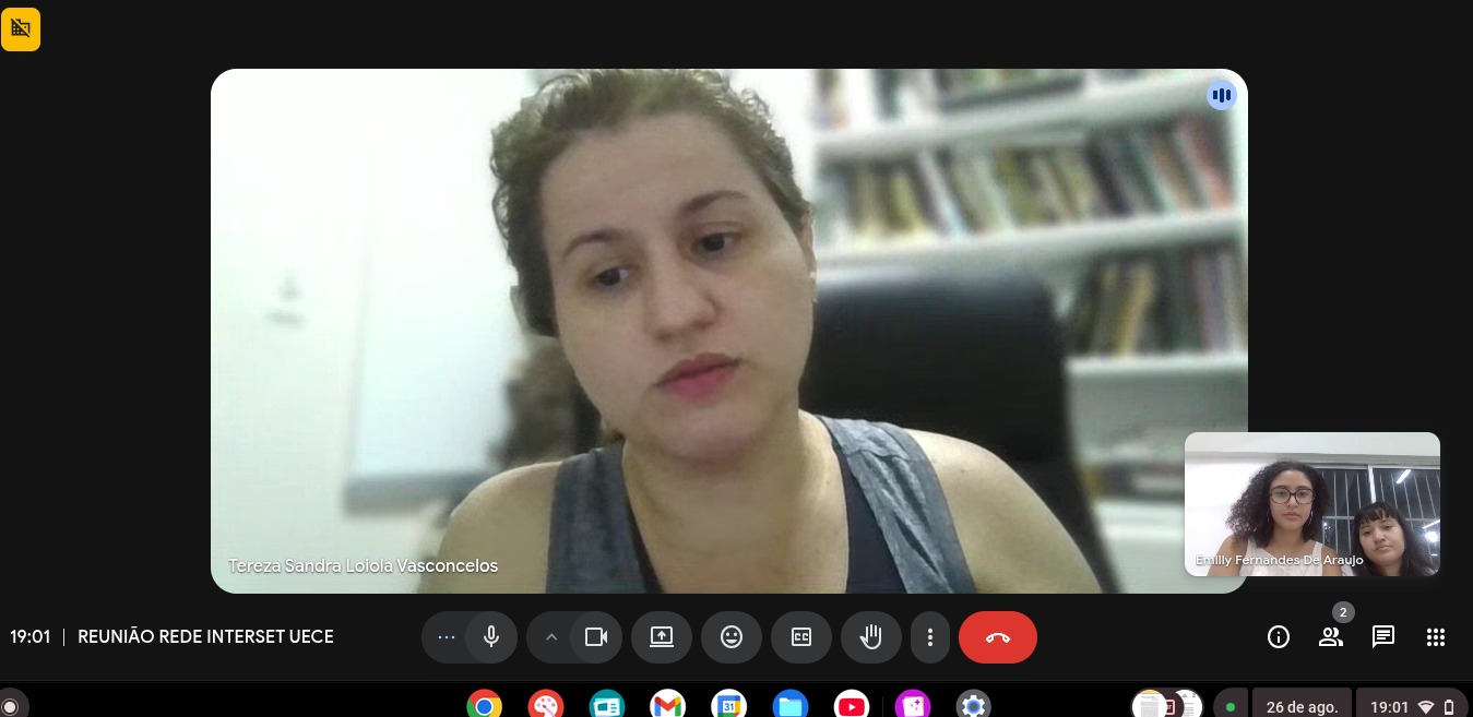 Reunião Rede Interset UECE (Coordenadora e Bolsistas)