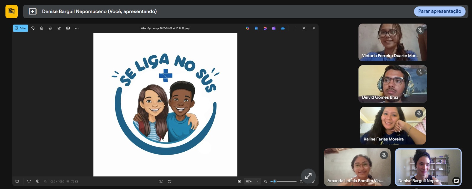 1ª Reunião de alinhamento da equipe "Se Liga no SUS"