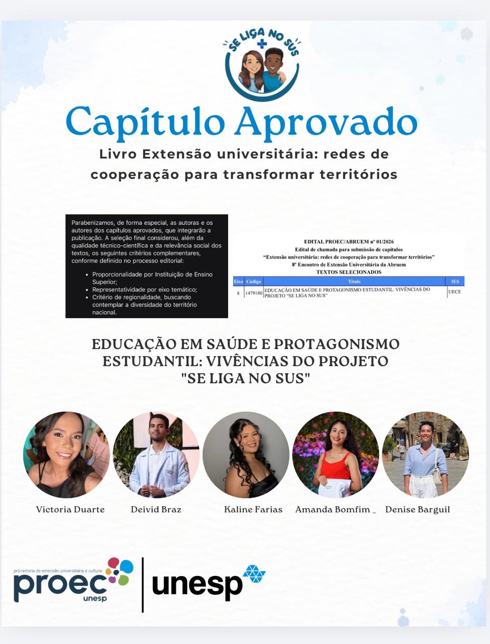 Capítulo aprovado em edital da Editora UNESP